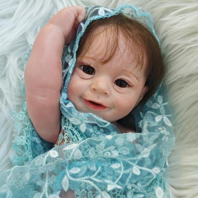 20" Handmade Silicone Awake Girl Lifelike Reborn Baby Dolls Xmas Gifts Doll New 